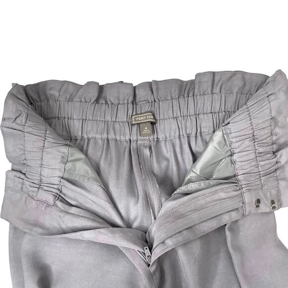 J. Crew Point Sur high rise paperbag pants Size 4 gray - Picture 3 of 9